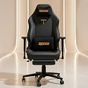 DROGO Titan Leto Ergonomic Gaming Chair with Hybrid Leatherette Fabric, Magnetic Memory Foam Headrest Pillow &amp; Lumbar Support | Office Chair with 3D Adjustable Armrest &amp; Heavy Duty Nylon Base (Black)
