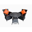 Droid Garden Patio Seating Chair and Table Set Balcony Outdoor Furniture with 1 Table and 2 Chairs Set (DF09)