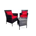 Droid Garden Patio Seating Chair and Table Set Balcony Outdoor Furniture with 1 Table and 2 Chairs Set (DF08)