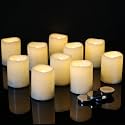 10 Pack White Flameless Votive Candles Battery Operated with Timer