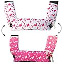 Drool and Teething Pad Reversible Organic Cotton 3-Piece Set for Ergobaby Four Position 360 Baby Carrier (Pink and White Butterflies)