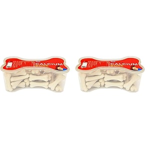 drools absolute calcium bone jar dog treats for all life stages - 20 pieces 300 g pack of 2