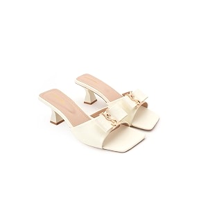 DROP BOLD SQUARE TOE KITTEN HEEL WITH