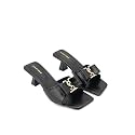 DROP BOLD SQUARE TOE KITTEN HEEL WITH