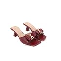 DROP BOLD SQUARE TOE KITTEN HEEL WITH