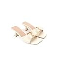 DROP BOLD SQUARE TOE KITTEN HEEL WITH