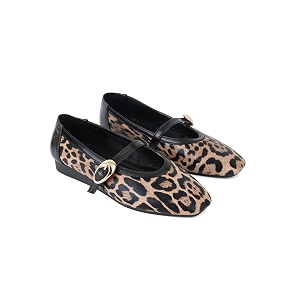 DROP BOLD Square Toe Mary Jane Ballerinas