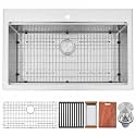 Drop In Kitchen Sink 36" X 22",Single Bowl Workstation Sinks