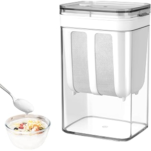muslin greek yogurt amp curd maker - 1100ml  easy homemade yogurt maker  multipurpose yogurt curd and cheese strainer  durable and bpa-free design yoghurt filter