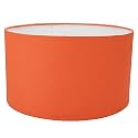 Drum Lamp Shade, 14" Inches, Cotton Fabric (Orange)