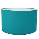 Drum Lamp Shade, Perfect for Tripod &amp; Floor Stands, 14" Inches, Cotton Fabric (Turquoise Teal)