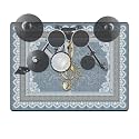 Drum Rug,Drum Mat,Drum Set Carpet,Bedroom Living Room Decor,Soundproof Rug Pads Drum Accessories for Drum Set,Non-Slip Carpet,Great Gift for Drummers,100% Polyester(E,4 * 5ft)