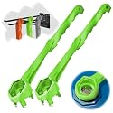Drum Wrench 2Packs, Aluminum Gallon Bung Wrench Barrel Dung Wrench Drum Opener Tool for Opening 10 15 20 30 50 55 Gallon Drum, Fits 2 inch and 3/4 inch Drum Plug Green