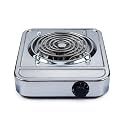 Drumstone 1000W Electric Hot Plate with 5-Star Warranty | Portable Single Burner Cooktop with Adjustable Temperature Control | Cast Iron Heating Plate | Compact Countertop Stove, 120V