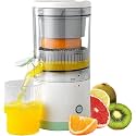 Drumstone 【???????? ???????????????????? ????????????????????????????????】Electric Juicer Orange Squeezer Citrus Press Lemons, Portable USB Charging Electric Juicer Wireless Fruit Juicer High Juice Yield Direct for Kitchen, T