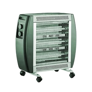 drumstone experience warmth with the new infra halogen room heater elegant in white and grey equipped with 3 rods providing efficient 1200 watts of comforting heat