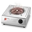 Drumstone Jumbo Stainless Steel Single Burner Electric Hot Plate, 2000W High-Power Countertop Cooktop with Adjustable Temperature Control, Portable Heating Burner for Home, Office, Dormitory