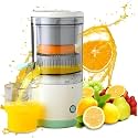 DRUMSTONE (NEW WITH 17 YEARS LIMITED WARRANTY) Multifunctional Electric Juicer Orange Squeezer Citrus Press Lemons, Electric Juicer Wireless Fruit Juicer High Juice Yield Direct for Kitchen Travel