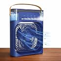 Drumstone ????????-???????????? ????????????????-???????????????? ????????????????????????????????, Personal Evaporative Air Cooler, Compact Cooling Fan with Water Tank and LED Light, Portable Table Fan for Office Study Bedro