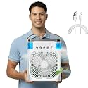 Drumstone TopRated ???????????????? ???????????????????????????????? Portable Air Conditioner Fan, Mini Evaporative Cooler with 1/2/3H Timer, 3 Wind Speeds & 3 Spray Modes - White, USB Powered Adjustable LED Light Timer