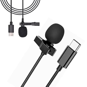 drumstone  special 15 years gaurantee  drumstone   year warranty professional type-c lavalier lapel microphone  clip-on collar mic with 15m cable for clear sound voice recording streaming amp online use 