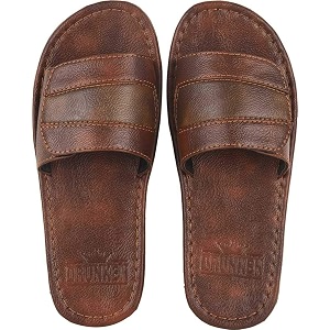 DRUNKEN Slippers For Mens Synthetic Leather Slides