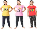 DRUZZEE Kids Nightwear Girls Printed Cotton Blend