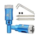 Dry Diamond Core Drill Bit 2pcs 3/4"(20mm) Diamond Tile Hole Saw