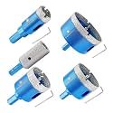 Dry Diamond Core Drill Bit with Pilot Bit -20 35 50 68mm Diamond Tile Hole Saw with Triangle Shank 20mm Finger Bit for Porcelain Tile Ceramic Stone Granite Marble