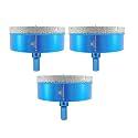 Dry Diamond Core Drill Bit with Pilot Bit - 4" Diamond Tile Hole Saw with Triangle Shank for Porcelain Tile Ceramic Stone Granite Marble(3pcs)