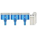 Dry Diamond Core Drill Bit with Pilot Bit - 2" inch Diamond Tile Hole Saw with Triangle Shank for Porcelain Tile Ceramic Stone Granite Marble(3pcs)
