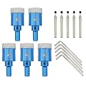 Dry Diamond Core Drill Bit with Pilot Bit - 1 1/8" inch Diamond Tile Hole Saw with Triangle Shank for Porcelain Tile Ceramic Stone Granite Marble(5pcs)
