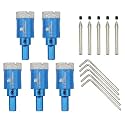 Dry Diamond Core Drill Bit with Pilot Bit - 1" Diamond Tile Hole Saw with Triangle Shank for Porcelain Tile Ceramic Stone Granite Marble(5pcs)
