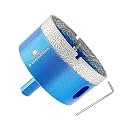 Dry Diamond Core Drill Bit with Pilot Bit - 2 1/2" inch Diamond Tile Hole Saw with Triangle Shank for Porcelain Tile Ceramic Stone Granite Marble