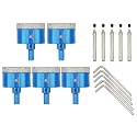 Dry Diamond Core Drill Bit with Pilot Bit - 2" inch Diamond Tile Hole Saw with Triangle Shank for Porcelain Tile Ceramic Stone Granite Marble(5pcs)