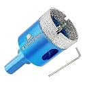 Dry Diamond Core Drill Bit with Pilot Bit - 1 1/4" inch Diamond Tile Hole Saw with Triangle Shank for Porcelain Tile Ceramic Stone Granite Marble