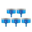 Dry Diamond Core Drill Bit with Pilot Bit - 3" Diamond Tile Hole Saw with Triangle Shank for Porcelain Tile Ceramic Stone Granite Marble(5pcs)
