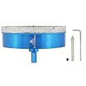 Dry Diamond Core Drill Bit with Pilot Bit - 4.5" Diamond Tile Hole Saw with Triangle Shank for Porcelain Tile Ceramic Stone Granite Marble