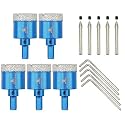 Dry Diamond Core Drill Bit with Pilot Bit - 1 3/8" inch Diamond Tile Hole Saw with Triangle Shank for Porcelain Tile Ceramic Stone Granite Marble(5pcs)