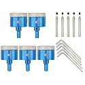 Dry Diamond Core Drill Bit with Pilot Bit - 1 4/5" inch Diamond Tile Hole Saw with Triangle Shank for Porcelain Tile Ceramic Stone Granite Marble(5pcs)