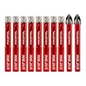 Dry Diamond Drill Bit Set - FOCSTOL 10pcs Diamond Hole Saw Kit &amp; Carbide Drill with Round Shank for Ceramic Porcelain Tile Marble Granite (8mm*8+8mm*2)