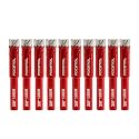 Dry Diamond Drill Bit Set - FOCSTOL 10pcs Diamond Hole Saw Kit &amp; Carbide Drill with Round Shank for Ceramic Porcelain Tile Marble Granite (10mm*10)