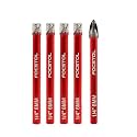 Dry Diamond Drill Bits Set - FOCSTOL 4pcs 6mm Diamond Hole Saw &amp; 1pc 6mm Carbide Drill with Round Shank for Ceramic Porcelain Tile Marble Granite