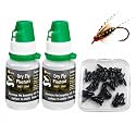 Dry Fly Floatant Kit - 2 x 15ml Treatment with 30 Fishing Flies