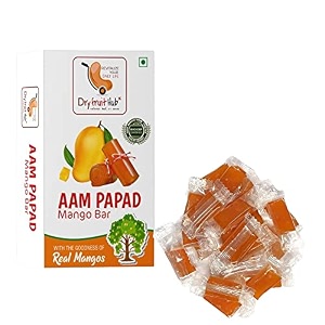 dry fruit hub aam papad dried mango papad toffee 500gm fruit snacks dried aam candy bite-sized real mango pulp candy