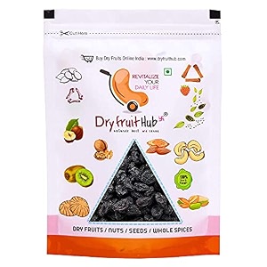 dry fruit hub black raisins with seed 1kg afghan seeded raisins kali kishmish natural dried black grapes no added sugar no preservatives iso certified