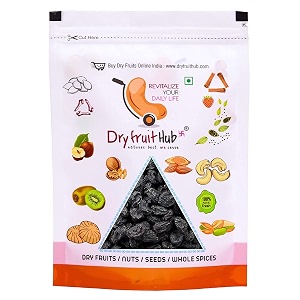 dry fruit hub black raisins with seed 800g afghan seeded raisins kali kishmish natural dried black grapes no added sugar no preservatives iso certified