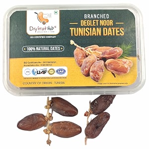 dry fruit hub tunisian dates 400g  deglet nour branched date  queen of all khajur  natural no added sugar  premium khajoor  iso certified