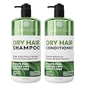 Dry Hair Shampoo and Conditioner Set - Sulfate Free Moisturizing Treatment for Damaged Hair - Zero Paraben Formula, Deep Hydrating Salon Grade for Women and Men - 16 Fl Oz (Set of 2)