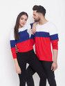 THE DRY STATE Pack of 2 Couple Colorblock Round Neck Cotton Blend Multicolor T-Shirt